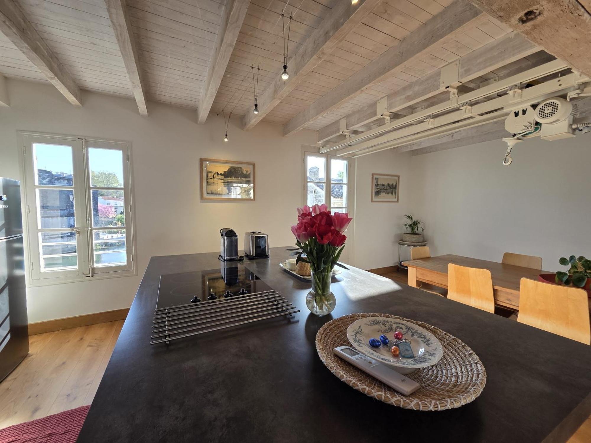 Apartament Quai 3 Loft Moderne Et Lumineux Les Pieds Dans L'Eau Jarnac Pokój zdjęcie