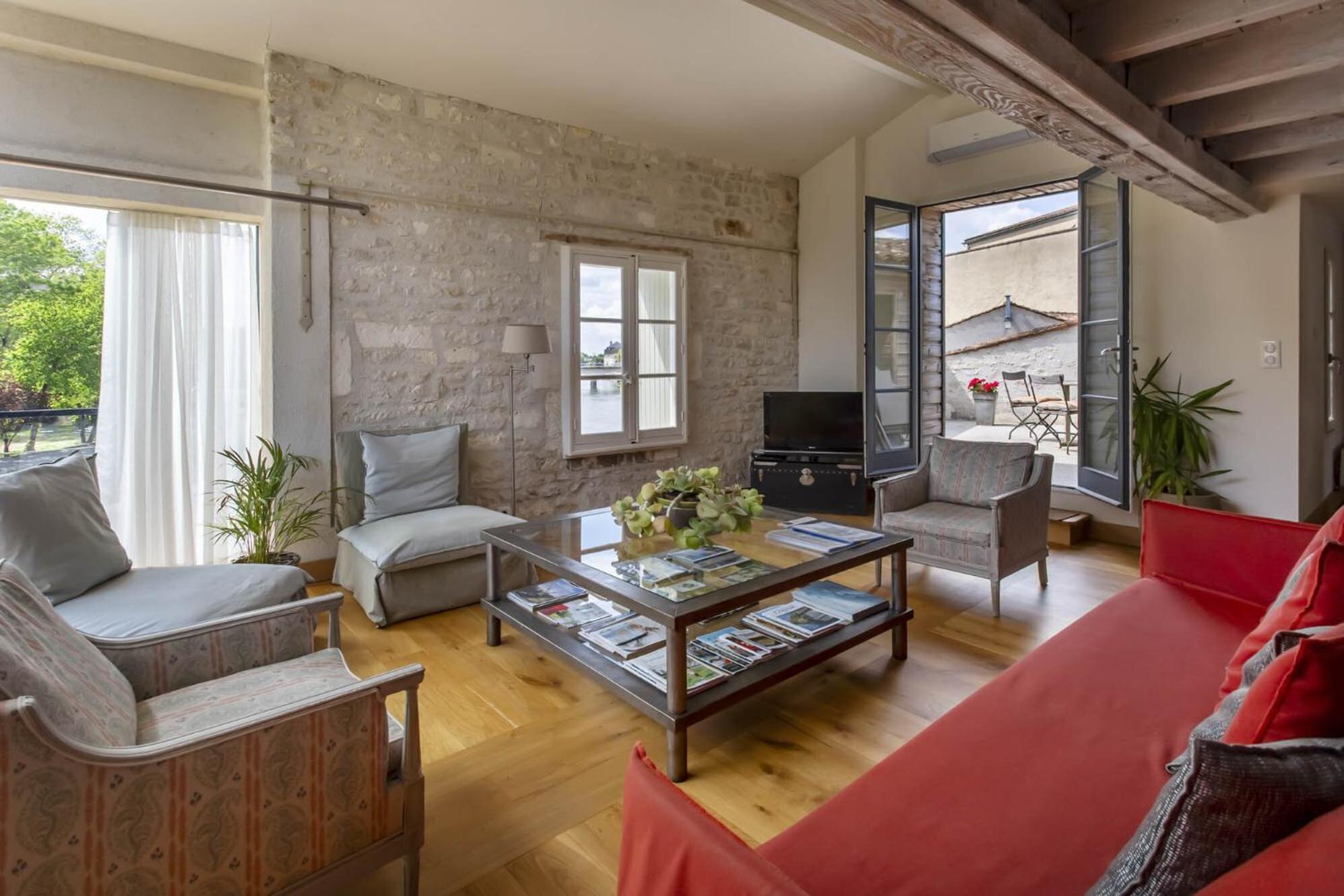 Apartament Quai 3 Loft Moderne Et Lumineux Les Pieds Dans L'Eau Jarnac Zewnętrze zdjęcie